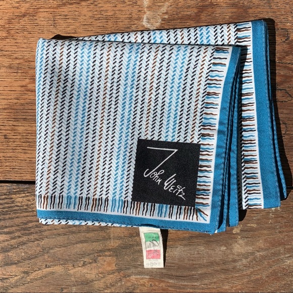 Vintage Other - Vintage 60s 70s John Weitz polyester multicolor squiggle pattern scarf